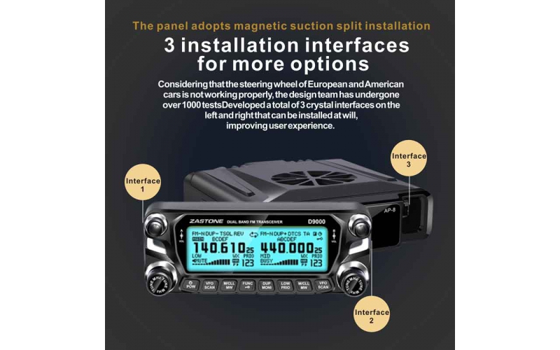 D9000 Car Mobile Radio CTCSS sensitivity setting operation